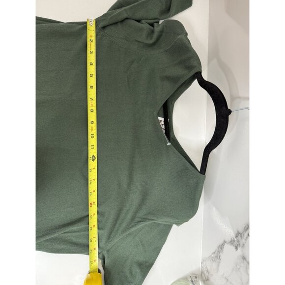 Planet by Lauren G one Size Green Tunic Knit Sweater Minimalist Lagenlook - Picture 9 of 10